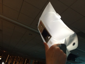 LuminAID inflatable solar-powered light